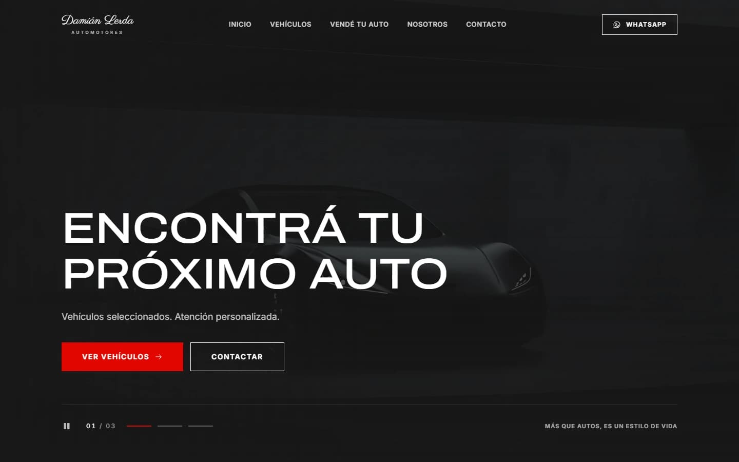 Damián Lerda Automotores, a site built by The Apprentice